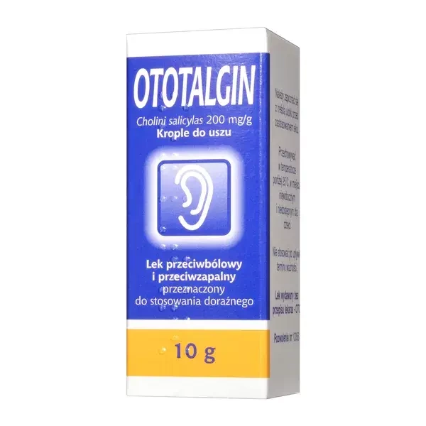 Ototalgin, 200 mg/g, krople do uszu, 10 g krople do uszu