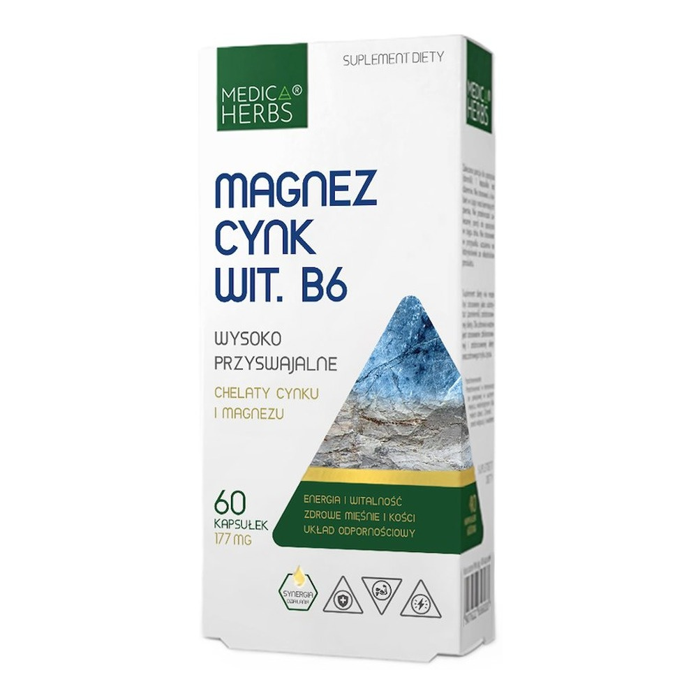 MEDICA HERBS Magnesium, Zinc, Vitamin B6 60 capsules