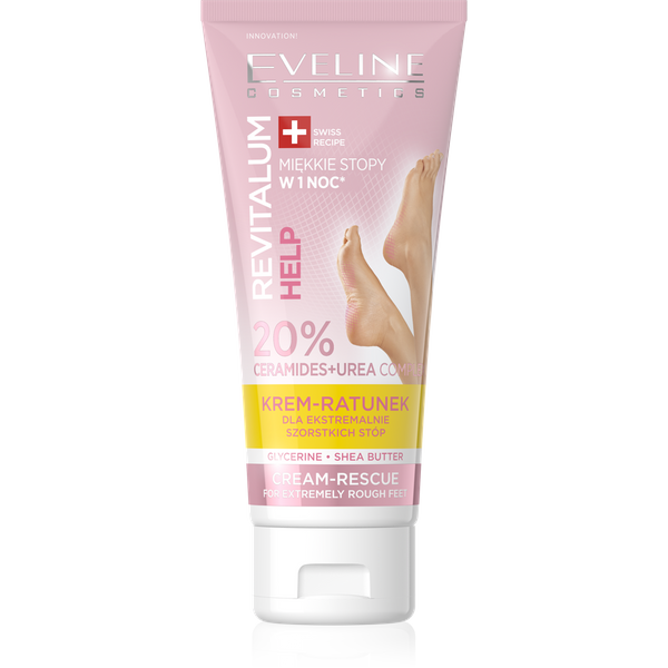 Eveline Revitalum 20% Ceramidy Mocznik Krem-Ratunek na Ekstremalnie Szorstkie Stopy 75ml