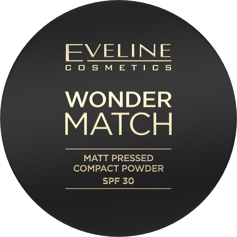Eveline Wonder Match Matowy Puder Prasowany z Filtrem Ochronnym SPF30 Nr 02 Medium Beige 8g
