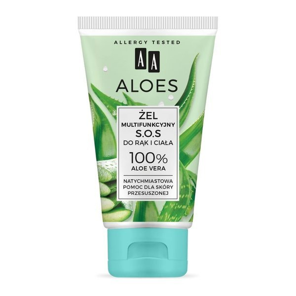 AA ALOES 100% Aloe Vera Multifunctional S.O.S Hands and Body Gel , 150ml