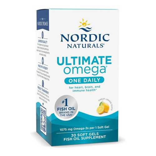 Nordic Naturals Ultimate Omega One Daily 1075mg Cytrynowy na Serce Mózg i Odporność 30 Kapsułek