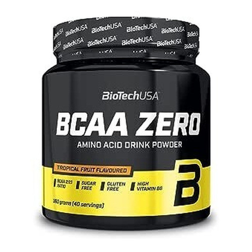 BioTechUSA BCAA Zero Amino Acid Powder Tropical Fruit For Muscle Building and Energy 360g