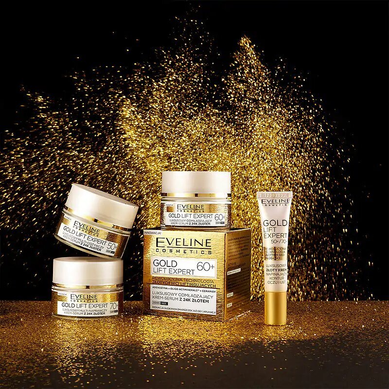 Eveline Gold Lift Expert Luxurious Rejuvenating Cream-Serum with 24k Gold 60+ for Day and Night 50ml