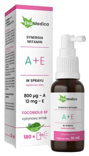 EkaMedica Witamina A 800 µg + E 12 mg w Sprayu 30ml