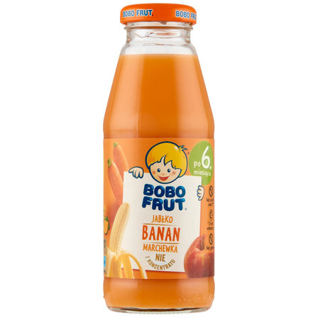 Bobo Frut Nektar Jabłko Banan Marchewka dla Niemowląt po 6. Miesiącu 300ml Best Before 31.05.26