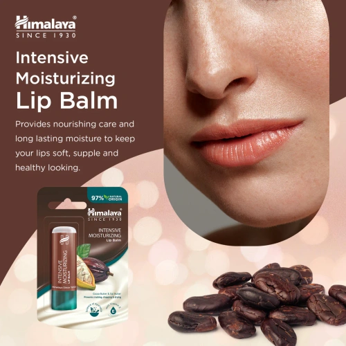 Himalaya Intensive Moisturizing Cocoa Butter Intensywnie Nawilżający Balsam do Ust z Masłem Kakaowym 4.5g