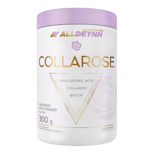 AllDeynn Collarose Collagen Hyaluronic Acid and Biotin with Wild Raspberry and Strawberry Flavour 300g