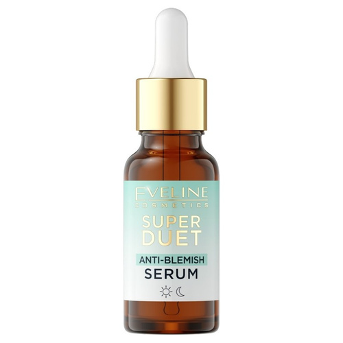 Eveline Super Duet Concentrated Anti-Blemish Serum with 10% Zinc Salicylid Acid Complex for Problematic Skin Day and Night 18ml