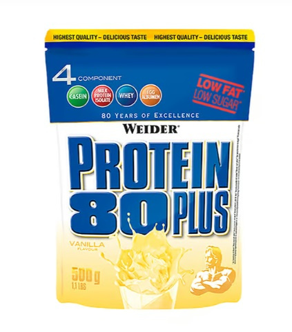 Weider Protein 80 Plus, Vanilla - 500g