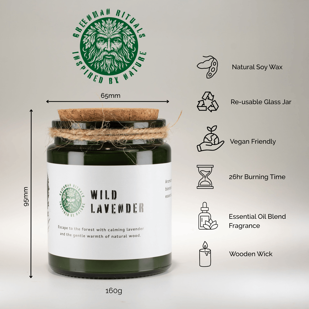 Greenman Woodwick Soy Candle - Midnight Rose