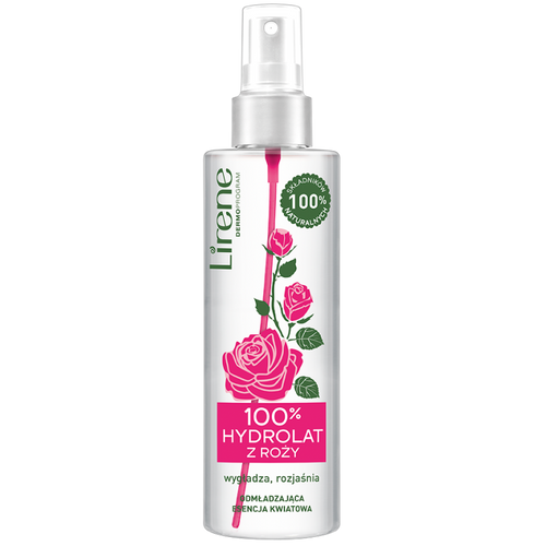 Lirene 100% Hydrolat z Róży Odmładzająca Esencja Kwiatowa dla Skóry Suchej i Wrażliwej 100ml