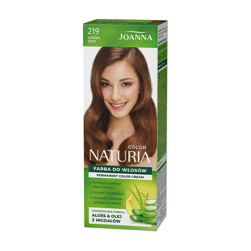 Joanna Naturia Trwały Kolor Włosów Farba Pielęgnacja Połysk Nr 219 Słodkie Toffee 100ml