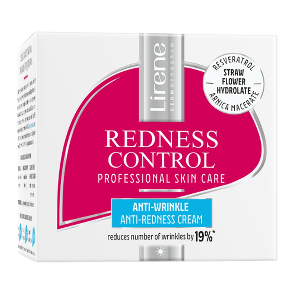 Lirene Redness Control SPF 20 Anti-Wrinkle Nawilżający Krem Redukujący Przebarwienia dla Skóry Naczynkowej 50ml
