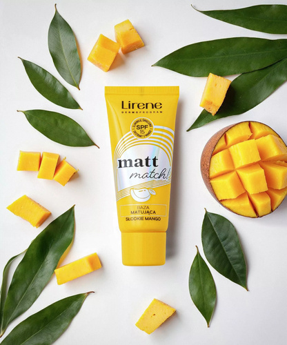 Lirene Matt Match! Baza Matująca SPF15 Słodkie Mango 30ml