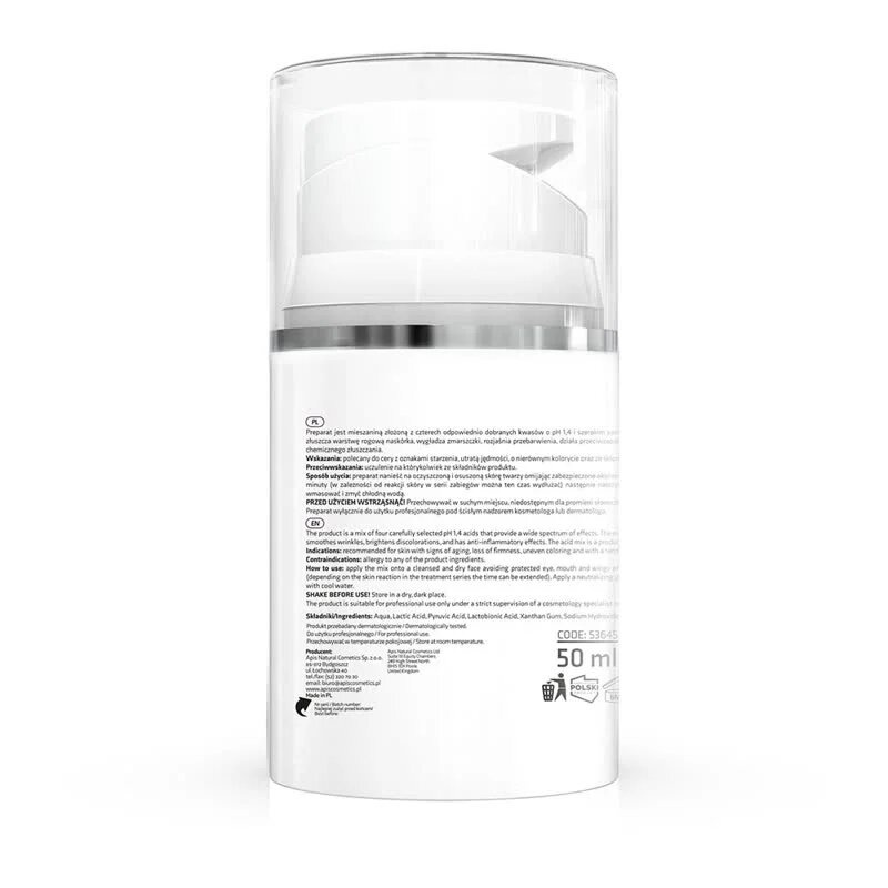 Apis Professional 40% Exfoliation Acid Mix Lactobionic Pyruvic Lactic Azelaic 50ml