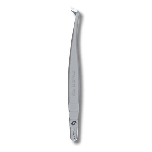 Staleks Pro Expert 44 Type 12 Eyelash Tweezers L-Shaped 65° With Fiber Tips 1pc