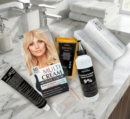Joanna Multi Cream Color Hair Dye with 5D Effect with Long-Lasting Effect No. 28 Very Light Pearl Blonde 1 Piece