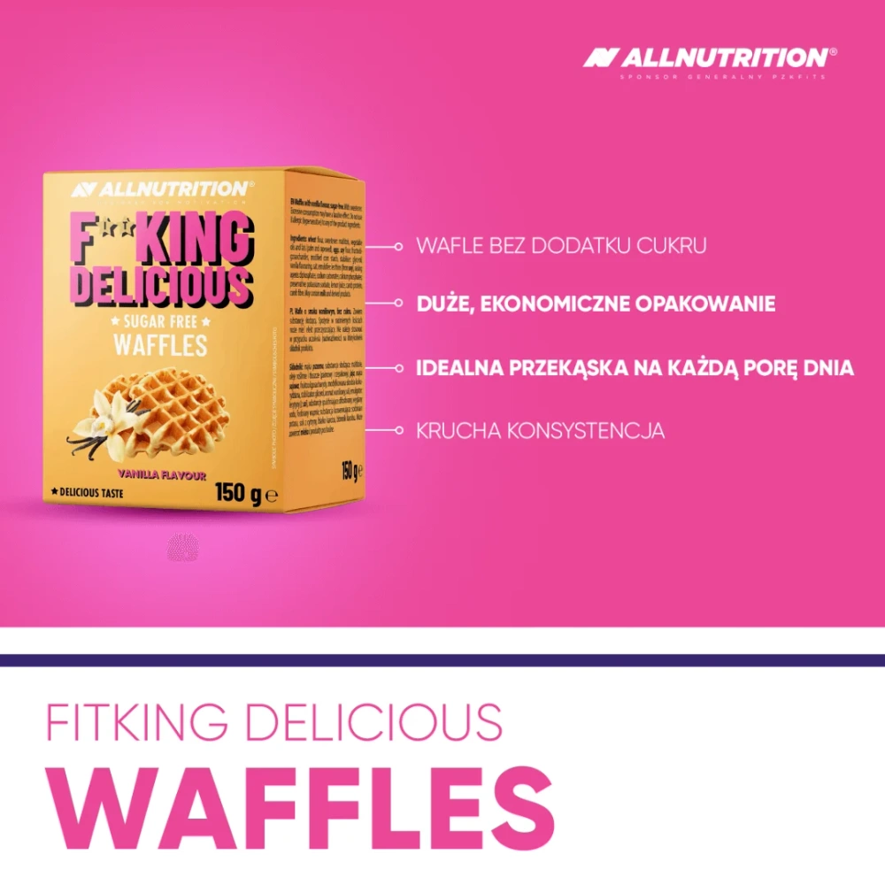 AllNutrition Fitking Delicious Waffles Wafle Wanilia 150g