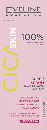 Eveline Cica Skin Super Serum Moisturizing - Soothing for All Skin Types 30ml