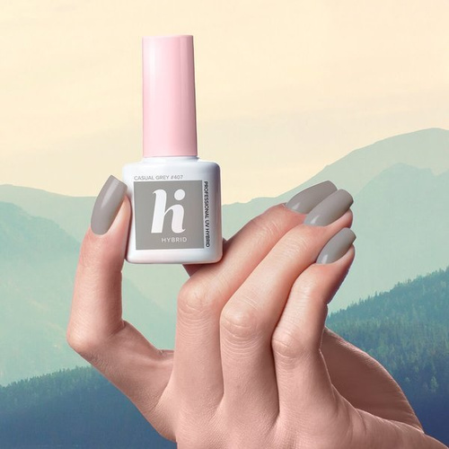 HI HYBRID Lakier Hybrydowy Hi Hybrid 5ml Casual Grey #407