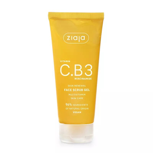 Ziaja Vitamin C.B3 Niacinamide Face Scrub Gel Vegan 100ml Best Before 31.01.26