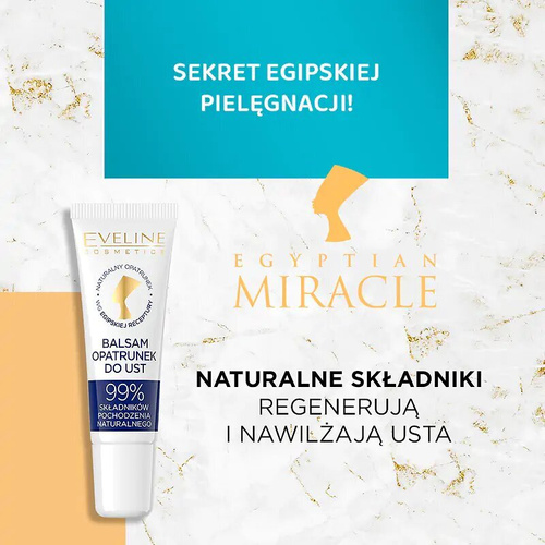 Eveline Egyptian Miracle Regenerująco-Kojący Balsam Opatrunek do Ust 12ml