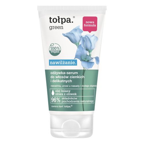 Tołpa Green Nawilżanie. odżywka-serum do włosów nawilżająca, włosy odwodnione Pojemność: 150ml