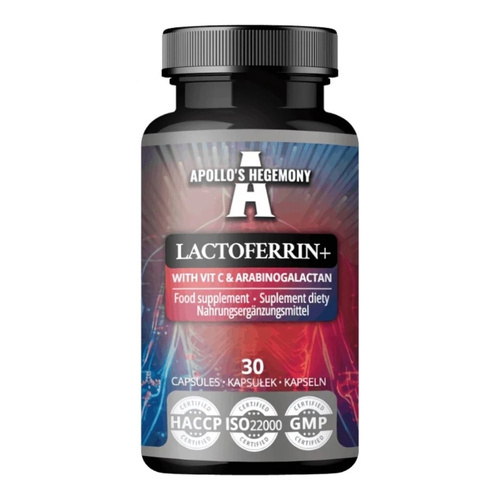 Apollo's Hegemony Lactoferrin+ z Witaminą C i Arabinogalaktanem 30 Kapsułek