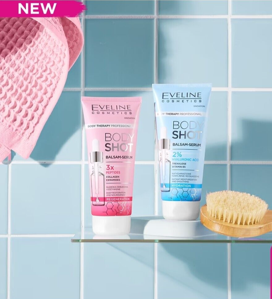 Eveline Body Therapy Professional Body Shot Nawilżający Balsam-Serum do Ciała dla Skóry Suchej i Odwodnionej 200ml