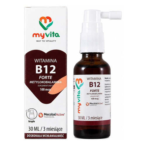 MYVITA Vitamin B12 100mcg - Drops 30ml - Methylcobalamin