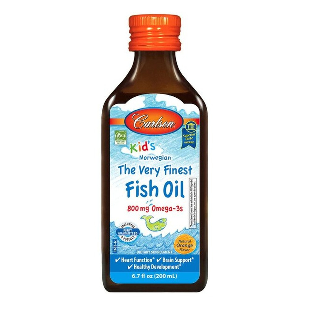 Carlson Labs Kid's The Very Finest Fish Oil Płyn omega-3, 800mg Natural Pomarańcza 200ml