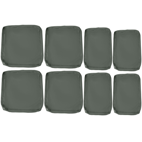 Outsunny Replacement Cushion Cover Garden Rattan Patio Furniture Seat Cover Polyester Outdoor Deep Grey- No Cushion Included