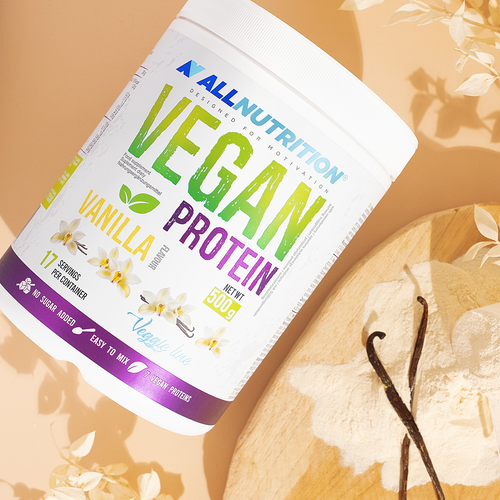 Allnutrition Vegan Protein Wysokobiałkowa Odżywka Vanilla 500g