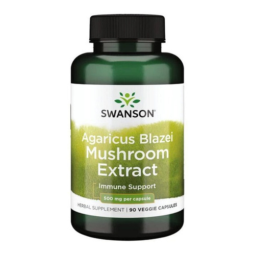 Swanson Agaricus Blazei Mushroom Extract 500mg Wspiera Odporność 90 Kapsułek