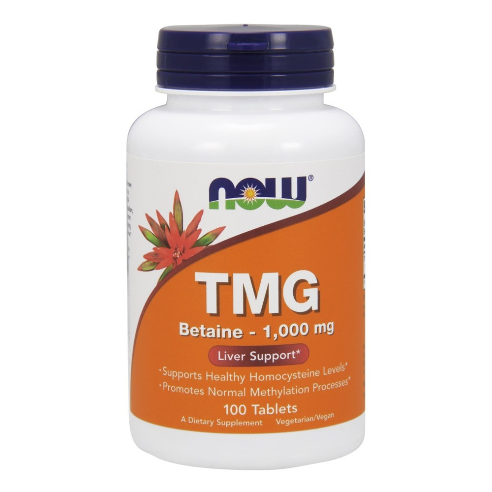 Now Foods TMG Trimethylglycine 1000mg Wspiera Detoksykację Wątroby 100 Tabletek