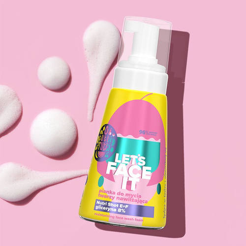 Tutti Frutti Let's Face It Nawilżająca Pianka do Mycia Twarzy z Gliceryną 8% + Nutri Shot E+F 250ml