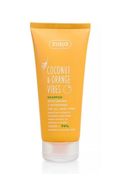 Ziaja Coconut & Orange Vibes Moisturizing and Refreshing Shampoo for Dry and Brittle Hair 200ml Best Before 31.12.26