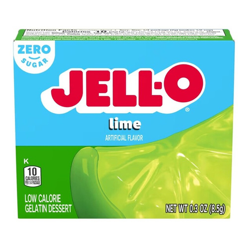 Jell-O Lime Gelatin Dessert Sugar Free Dessert Mix Powder 8.5g