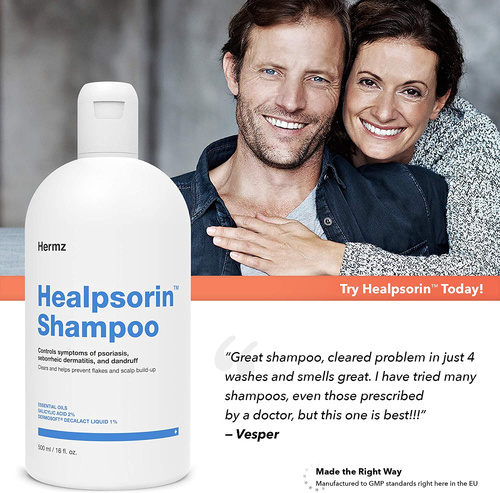Hermz Healpsorin Shampoo for Psoriasis and Seborrheic Dermatitis 500ml