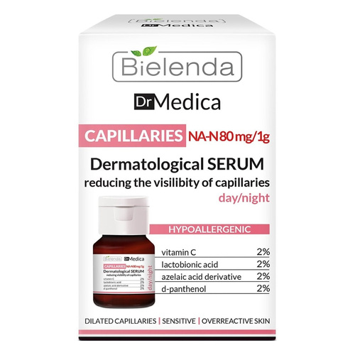 Bielenda Capillary Skin Dermatological Anti Redness Face Serum Day & Night 30ml