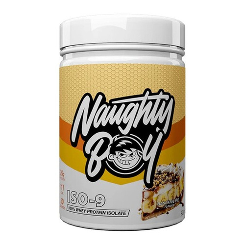 Naughty Boy Iso-9 Izolat Białka Serwatkowego o Smaku Banoffee Pie Na Wzrost Mięśni 900g