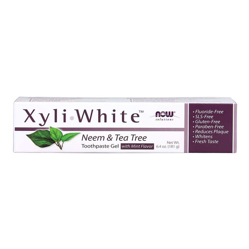 Now Foods XyliWhite Pasta do Zębów w Żelu Neem & Drzewo Herbaciane i Mięta 181g