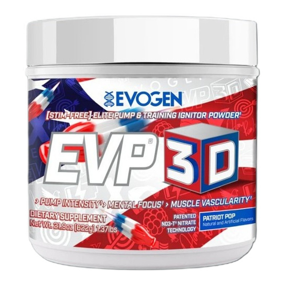 Evogen EVP 3D Stimulant-Free Pre-Workout, Patriot Pop 622g