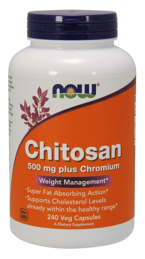 NOW Foods Chitosan 500mg with Chromium for Weight Management 240 Vcaps
