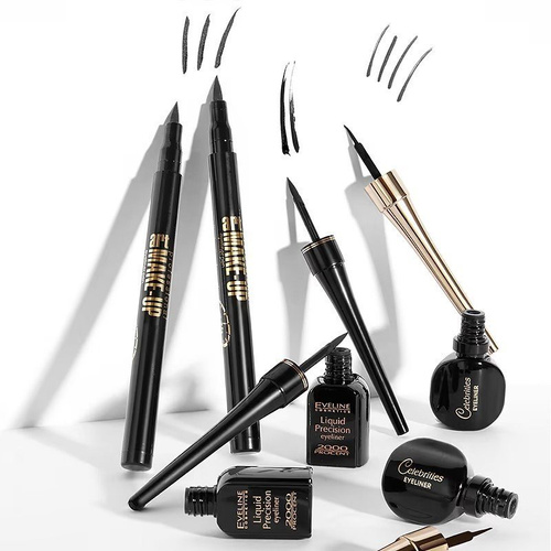 Eveline Liquid Precision Eyeliner 2000 Matt Black Matowy Eyeliner w Płynie Czarny 1 Sztuka