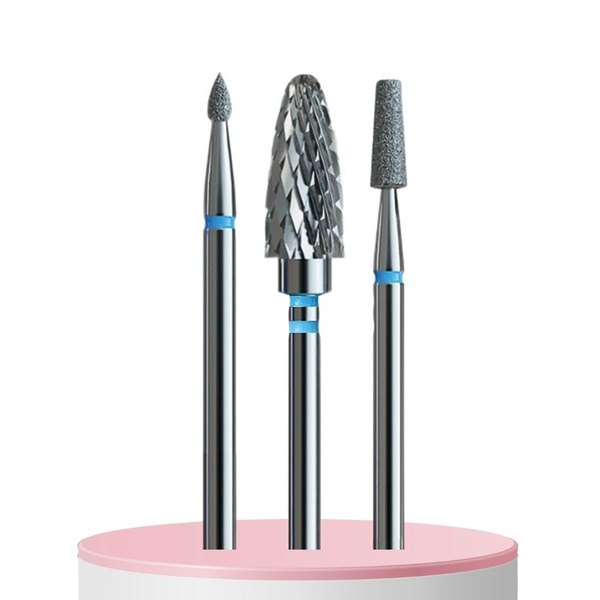 IQ Nails Left Handed Nail Drill Bits Set 3pcs