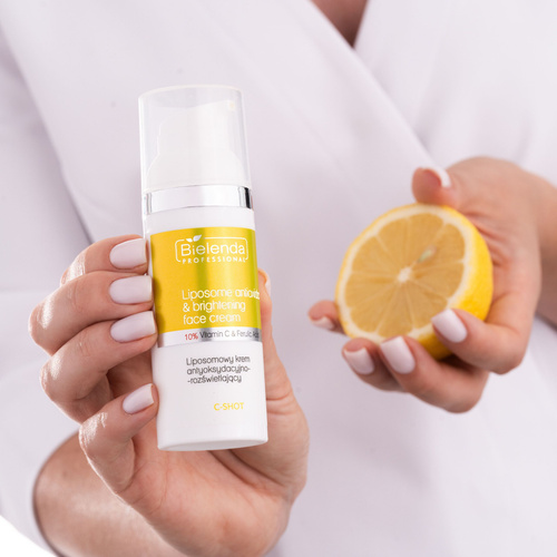 Bielenda Professional C-Shot Liposomowy Krem Antyoksydacyjno-Rozświetlający 10% Witaminy C i Kwas Ferulowy dla Skóry Dojrzałej 50ml