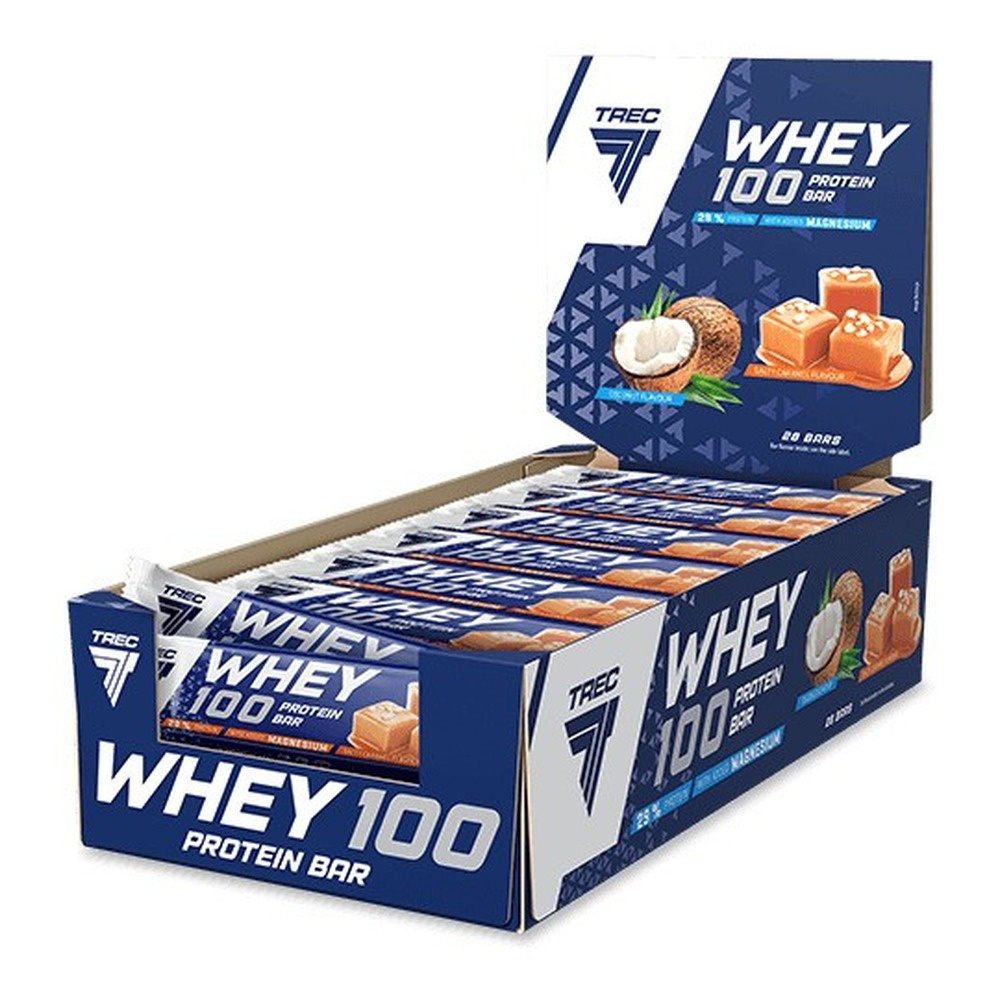 Whey 100 Protein Bar, Salty Caramel - 28 x 40g