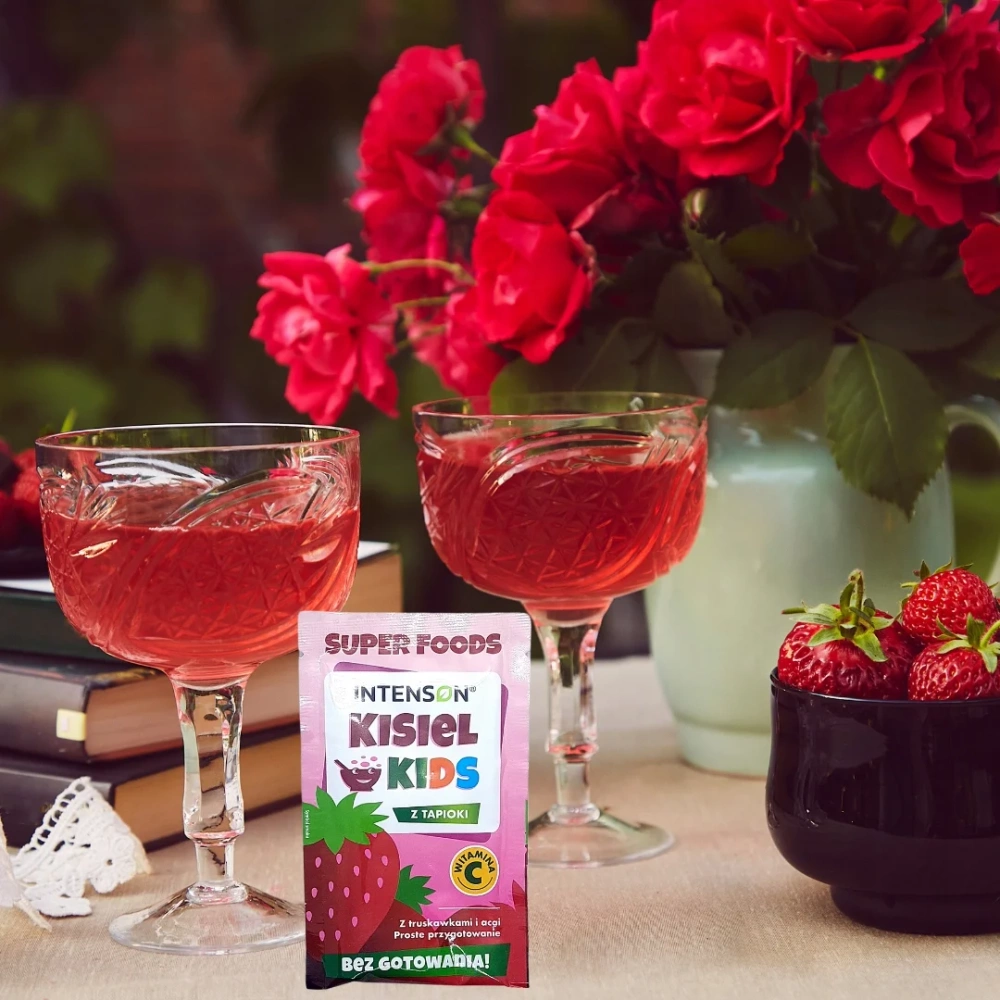 Intenson Kisiel Kids z Tapioki z Truskawkami i Acai bez Gotowania 20g Best Before 30.11.25